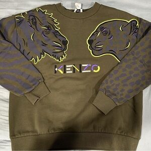 Kenzo khaki logo sweatshirt